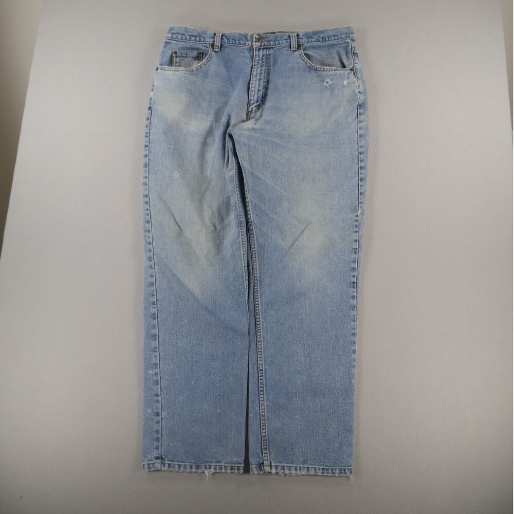 Vintage 90s Timberland Straight Leg Light Blue‎ Jeans Mens Size (38x31) Flaws